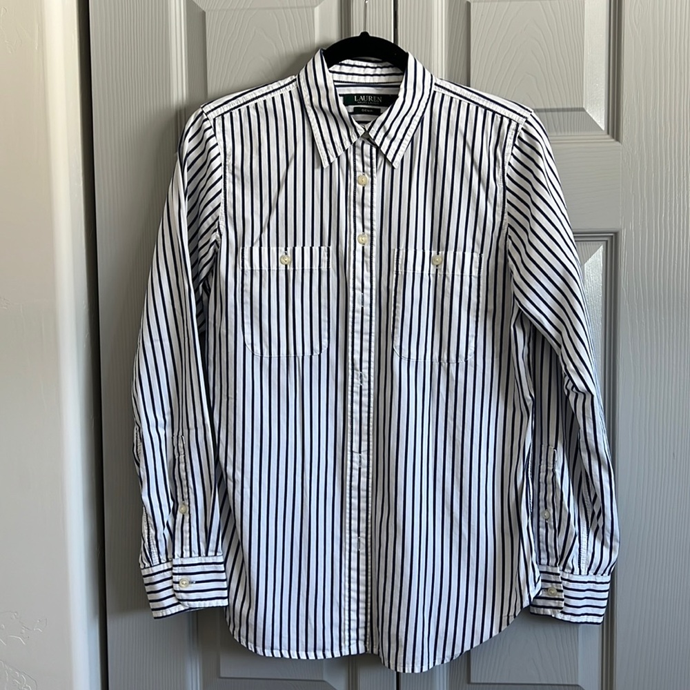 Lauren Ralph Lauren l Stripe Button Down top - S